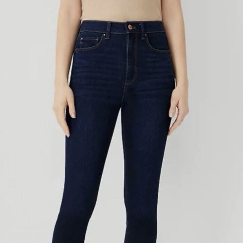 NWT Ann Taylor Curvy Performance Stretch Skinny Jeans Evening Sea Wash! Sz 10!